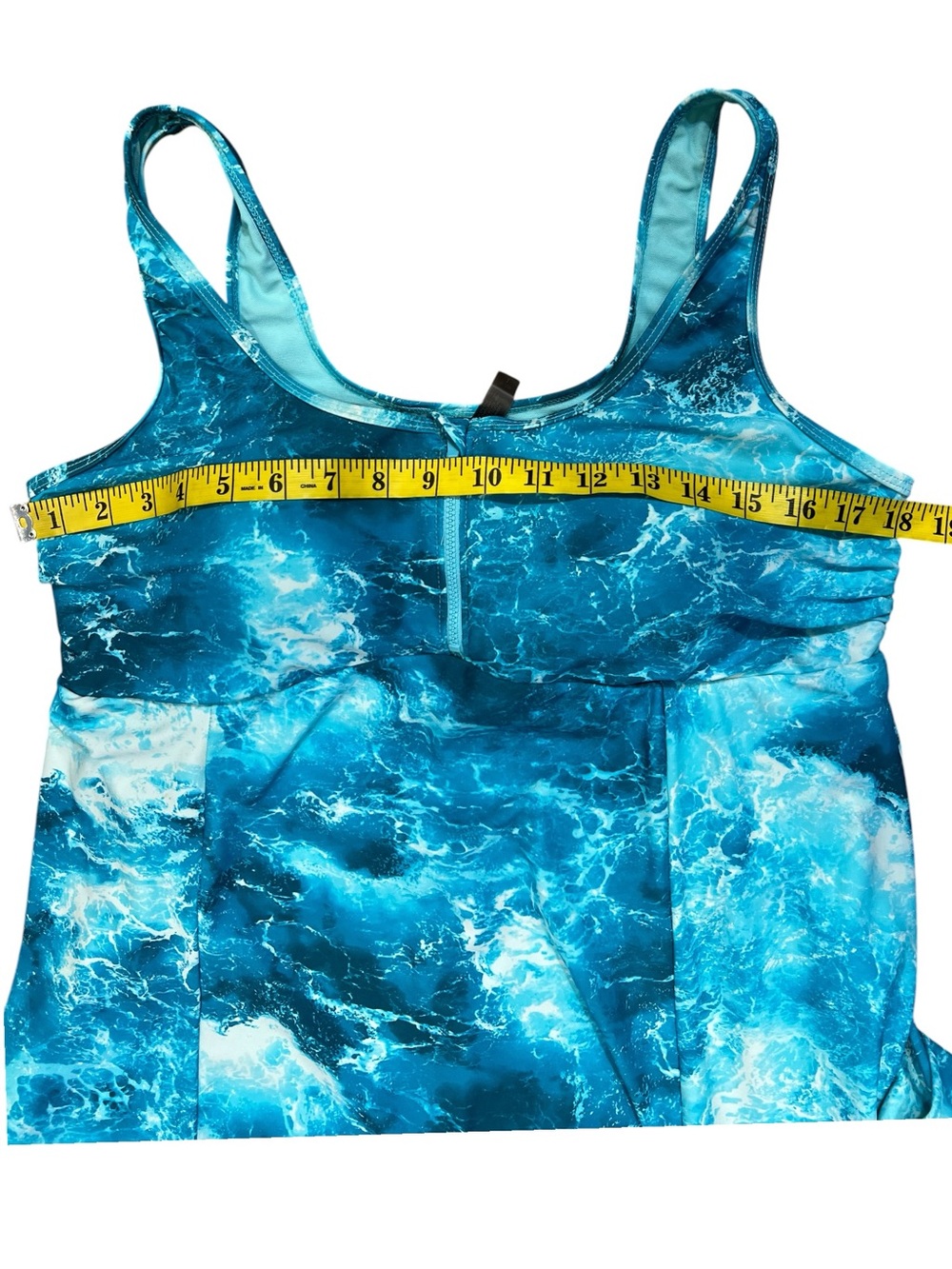 Torrid Wireless Long Zip-Front Swim Dress With Short Size 1X - Picture 13 of 14